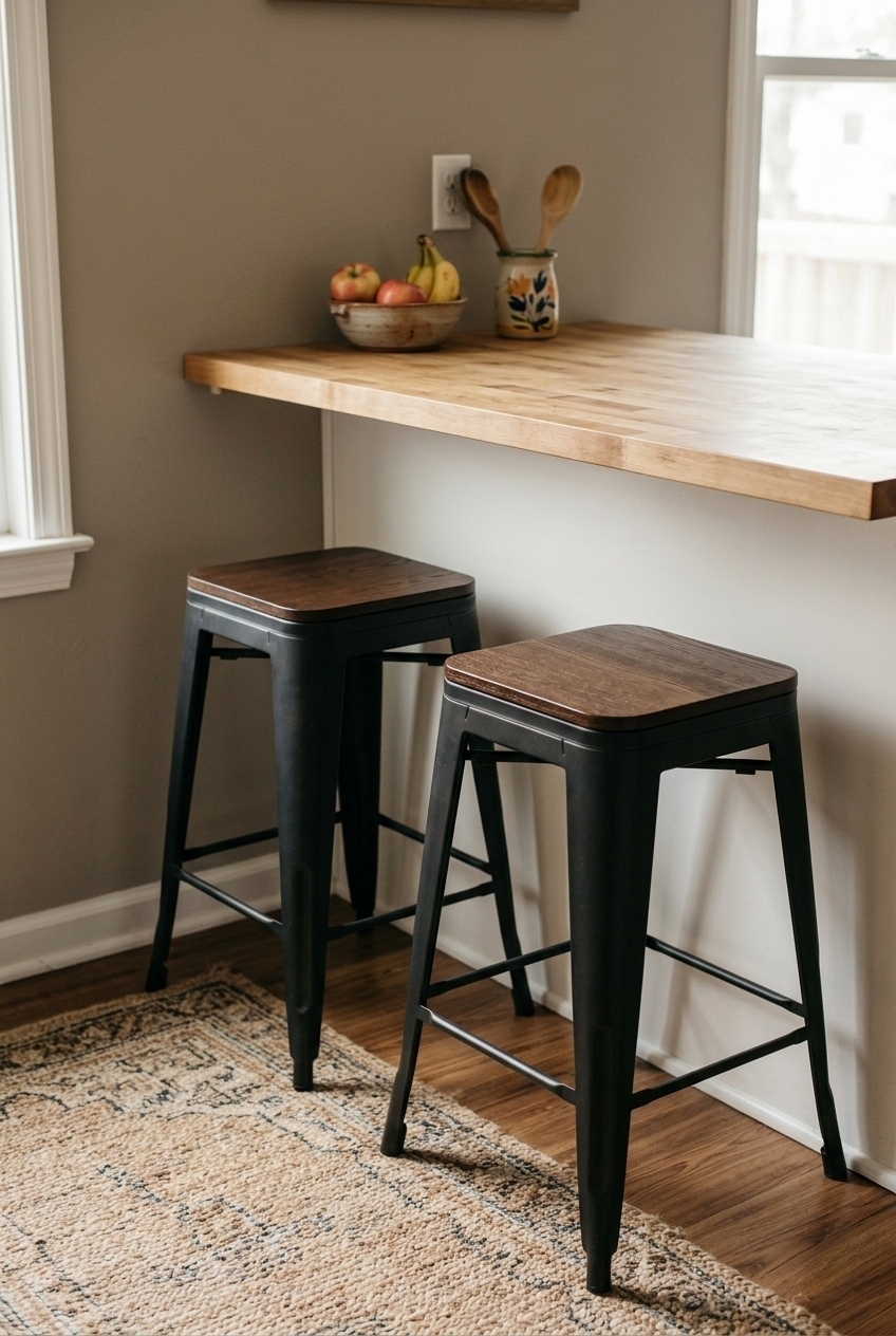 The Industrial Counter Stools That Transformed My Kitchen Island
