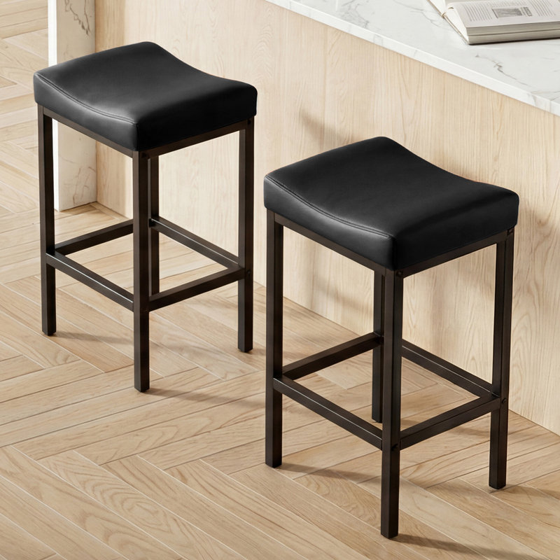 Elevate Your Kitchen Island: The Cozy Faux Leather Stools That Caught My Eye